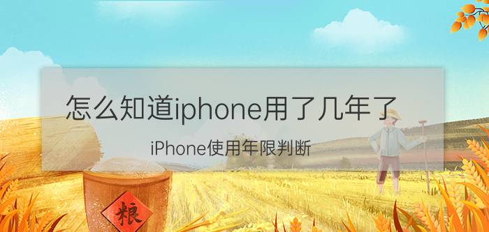 怎么知道iphone用了几年了 iPhone使用年限判断